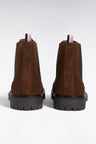 Brown suede leather Chelsea boots