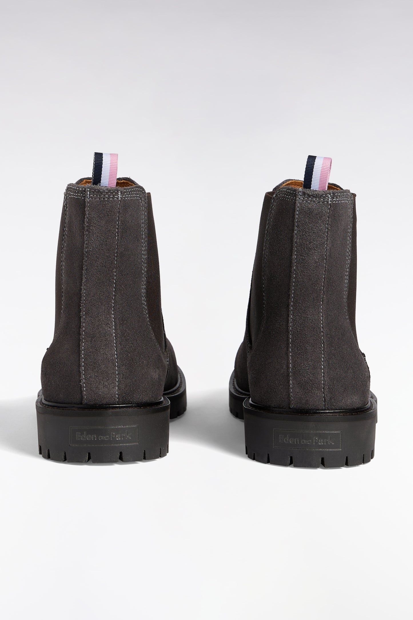 Bottines chelsea en cuir suédé gris