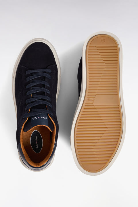 Navy suede low-top sneakers - Image 2