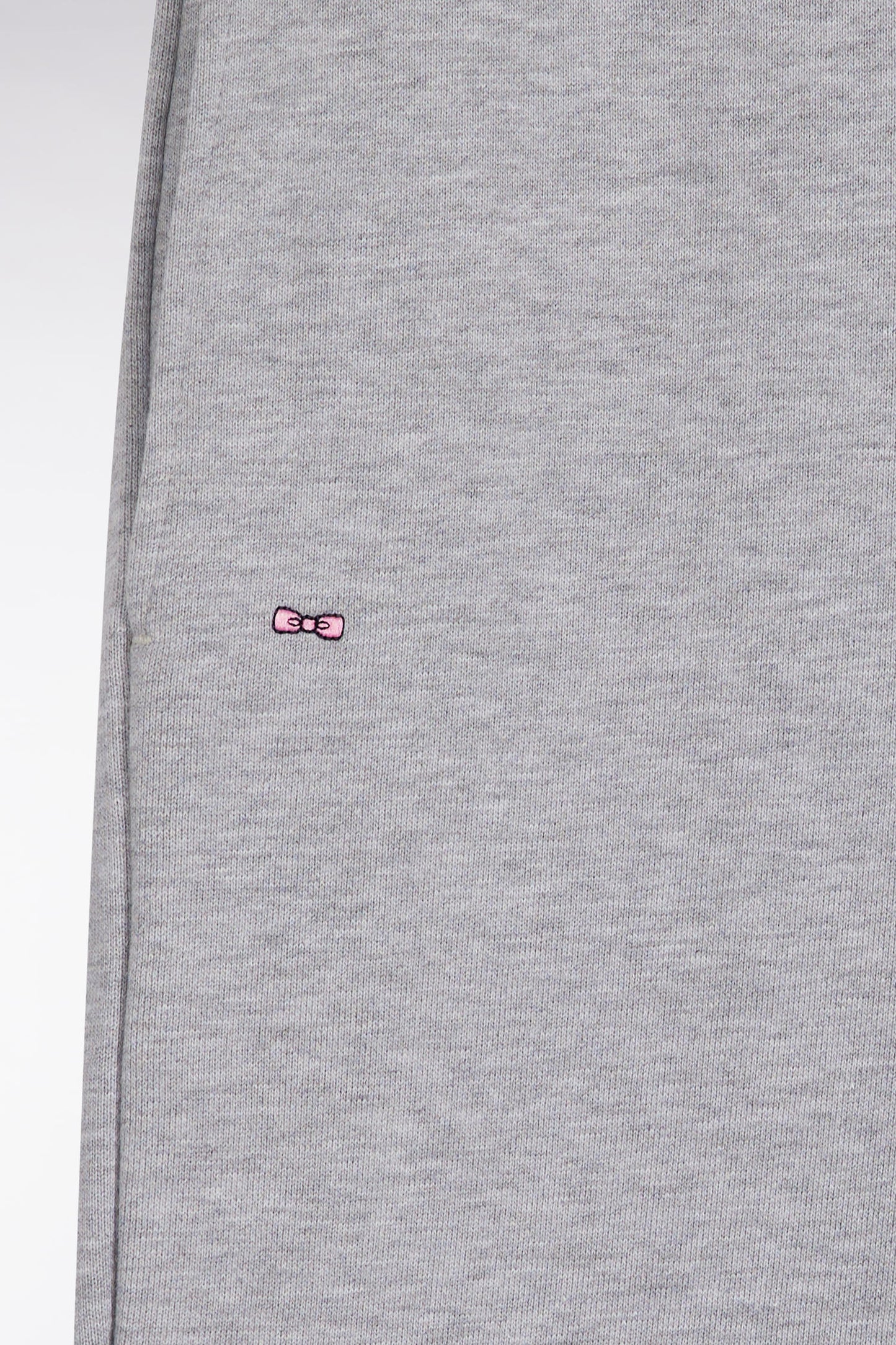 Grey brushed fleece jogging suit, straight cut