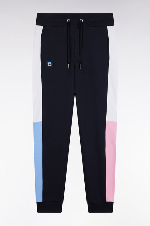 Navy colorblock brushed fleece straight-leg jogging suit - Image 2