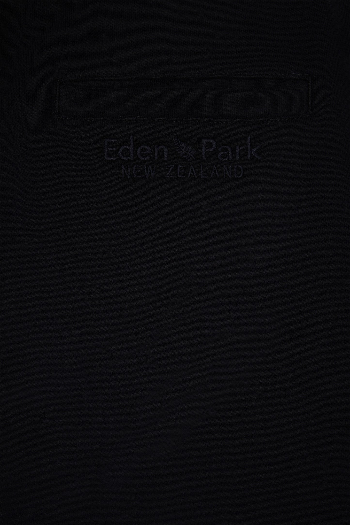 Black brushed fleece jogging suit with striped pockets Relaxed cut