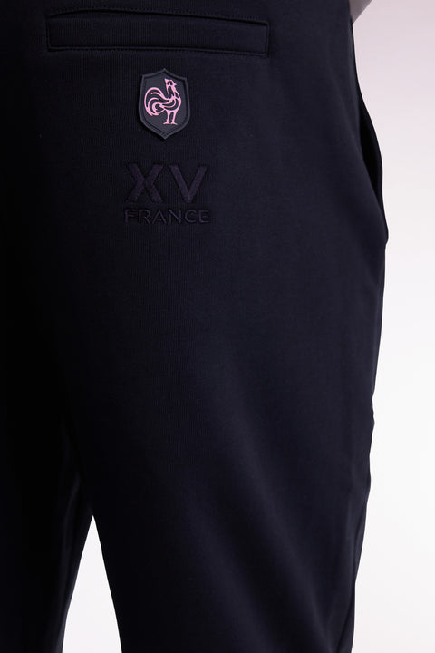 XV de France navy fleece straight-cut jogging suit - Image 1