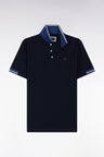 Navy loose-fitting short-sleeve polo shirt