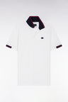 White short-sleeved loose-fitting polo shirt