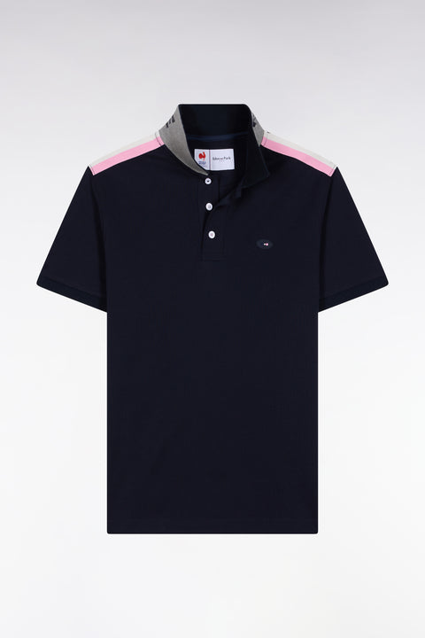 XV de France short-sleeved polo shirt in straight-cut navy cotton - Image 2