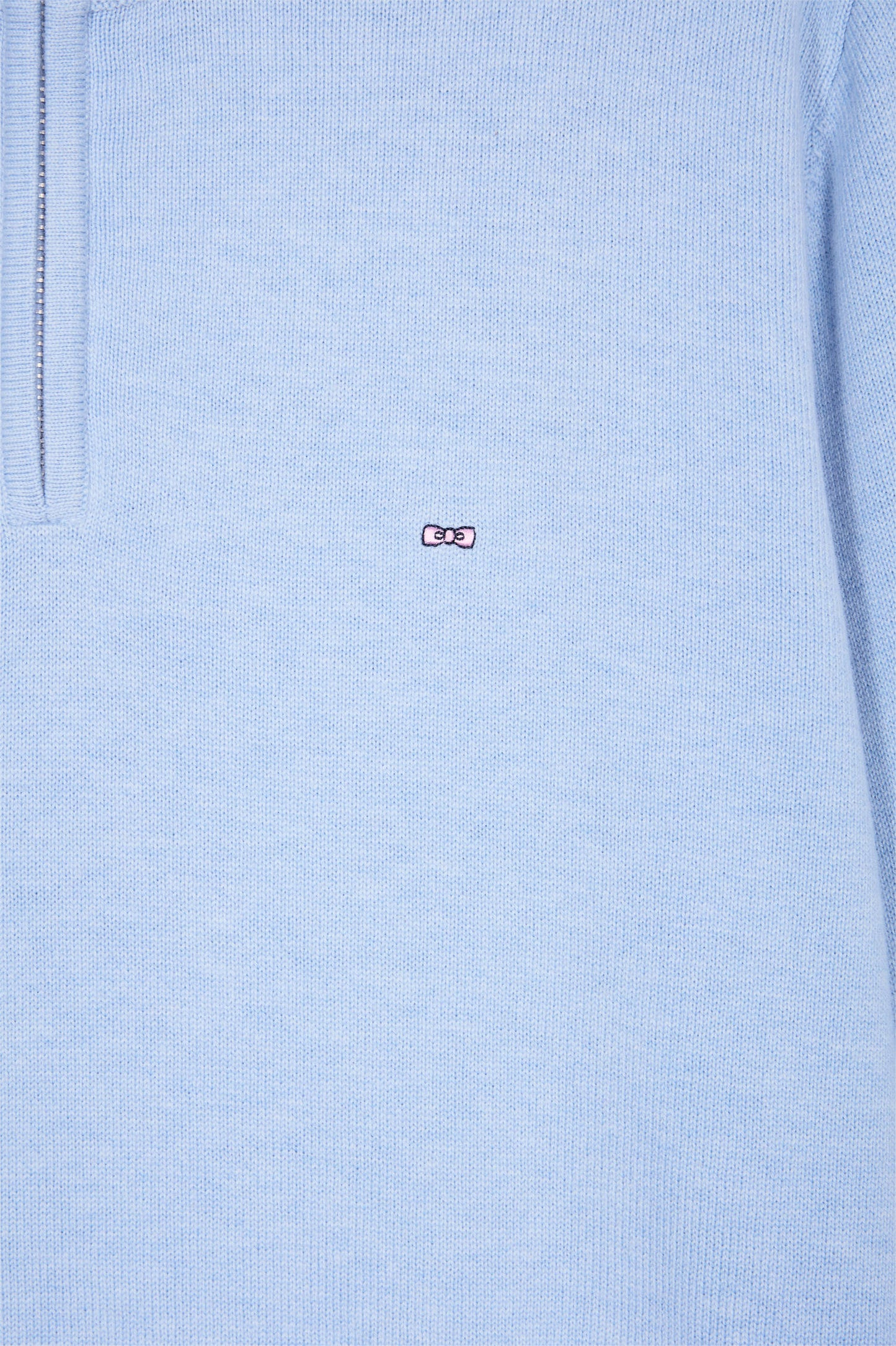 Navy wool and cotton trucker-neck sweater