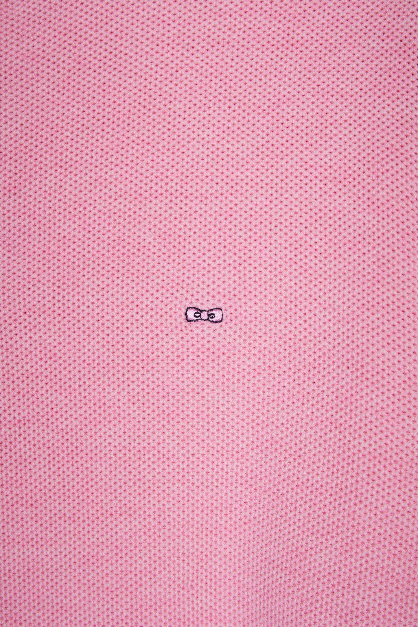 Pull col camionneur en coton nid d'abeille rose