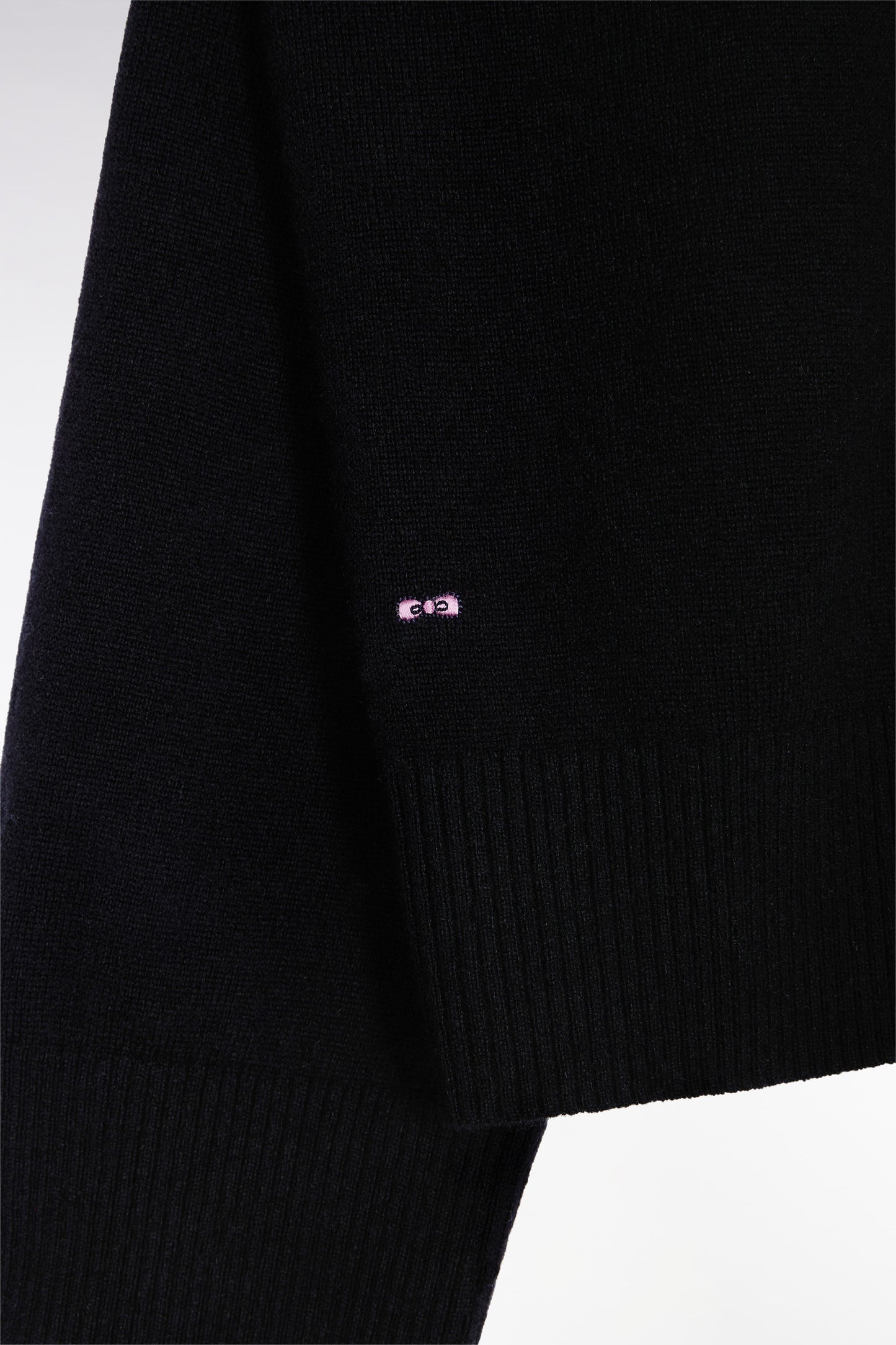 Black wool and cashmere turtleneck sweater Relaxed cut
