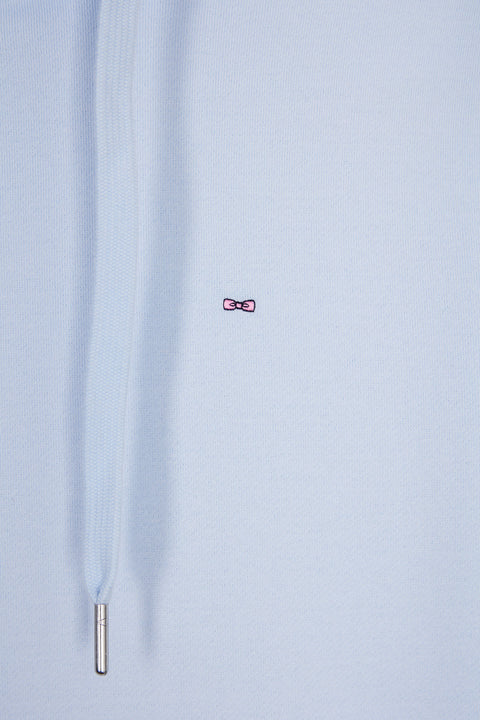 Sweatshirt à capuche en coton ciel coupe droite - Image 2