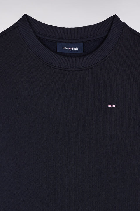 Navy cotton fleece sweatshirt - Image 2