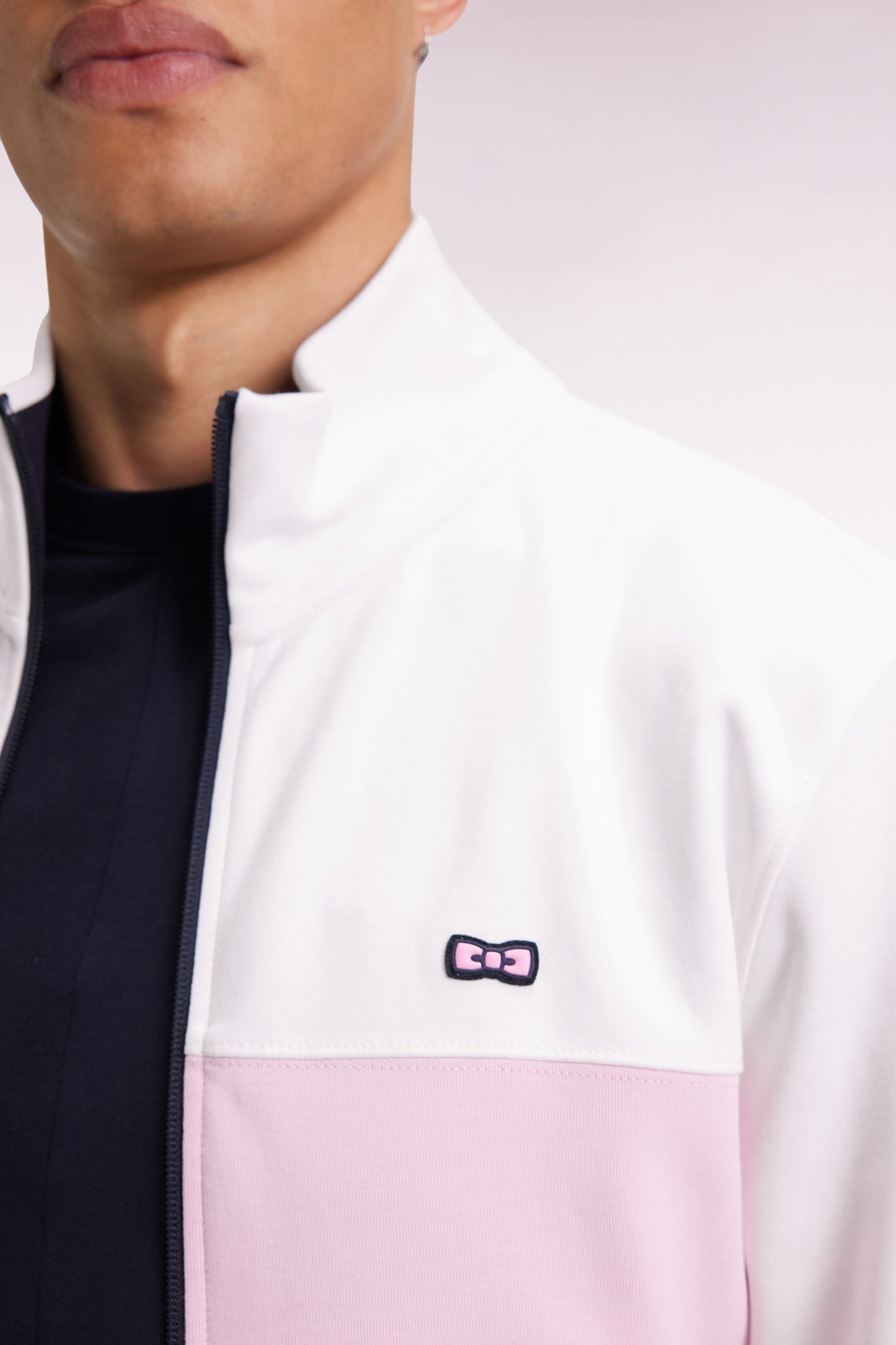 Sweatshirt en coton mélangé rose