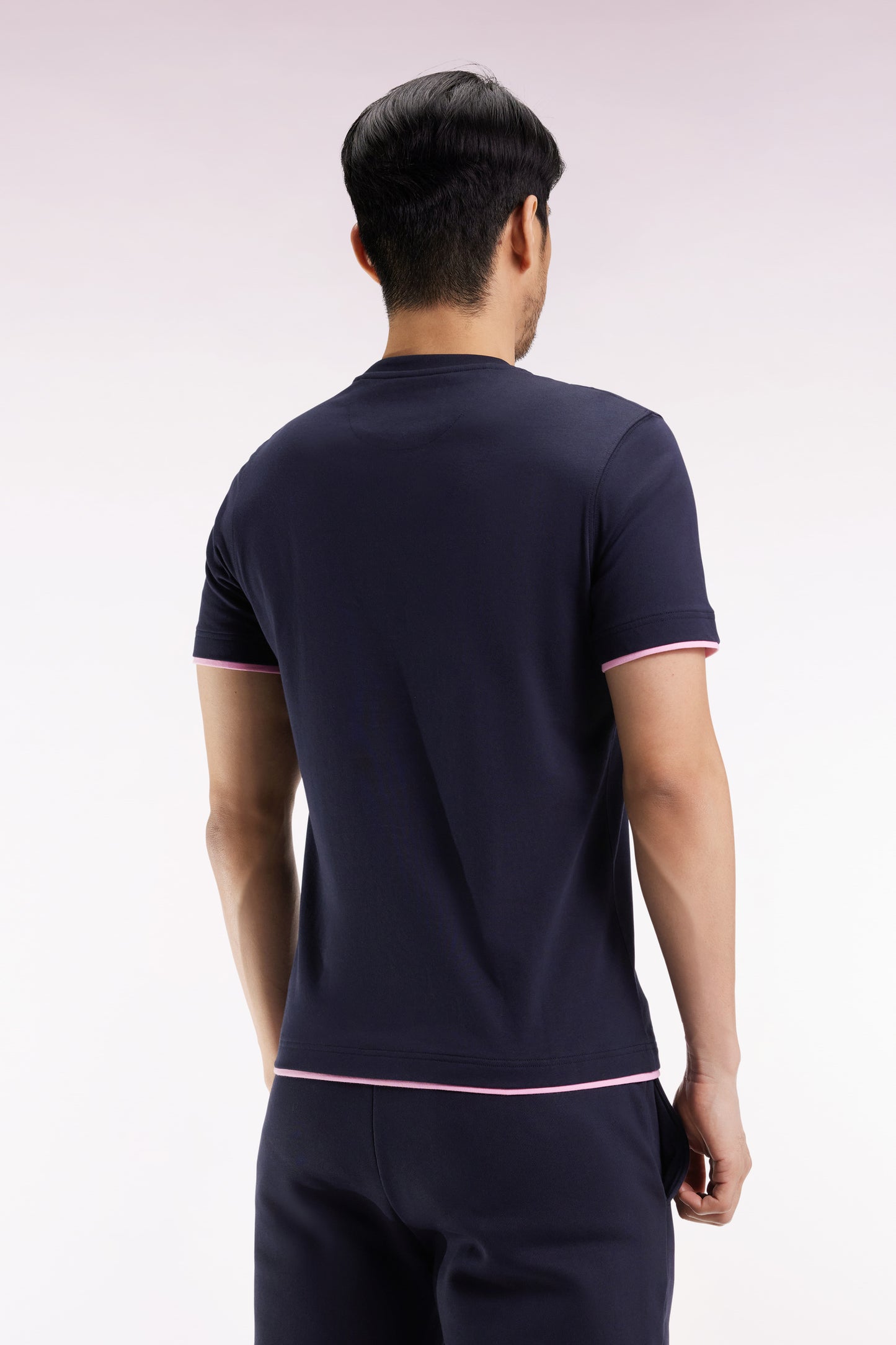 Eden Park embroidered short-sleeved T-shirt in navy cotton