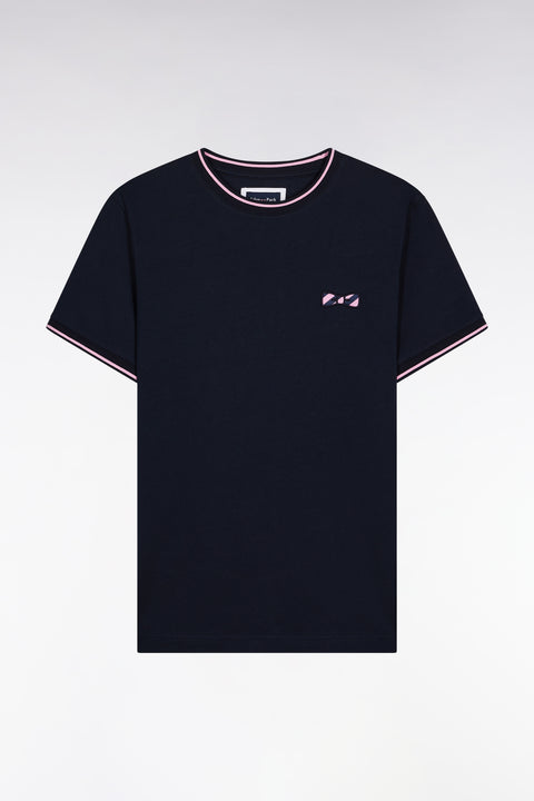 T-shirt à manches courtes en coton marine - Image 2