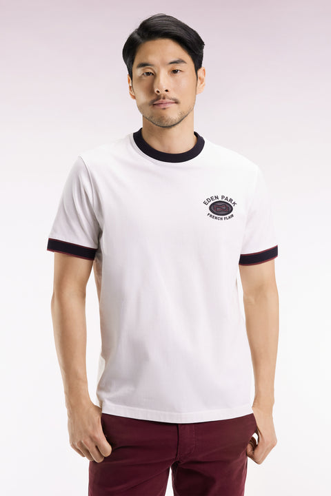 Eden Park French Flair white cotton short-sleeved T-shirt - Image 3