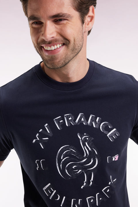 XV de France navy short-sleeved T-shirt - Image 1