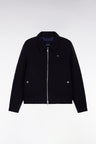 Jacket in navy boiled wool blend
