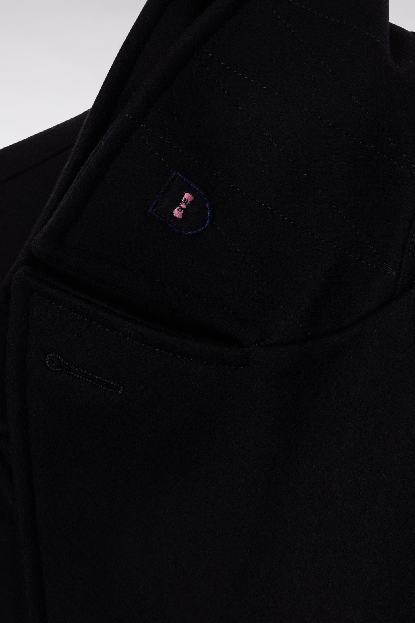 Navy wool-blend pea jacket