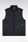 Sleeveless padded nylon jacket, black