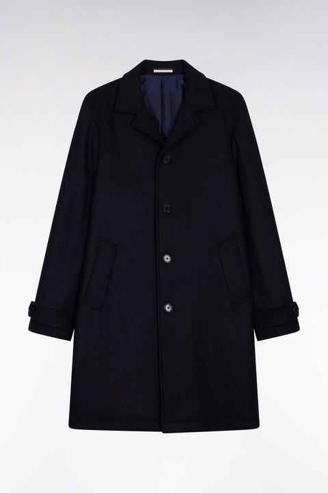 Navy wool-blend coat - Image 2