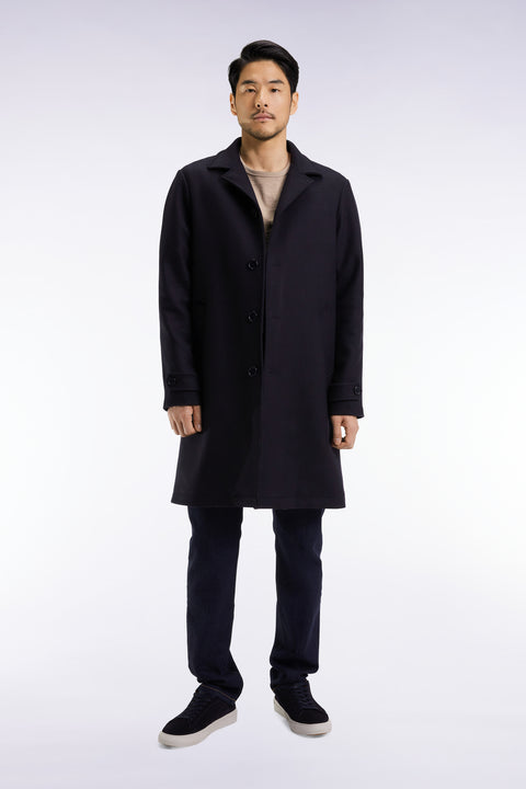 Navy wool-blend coat - Image 3