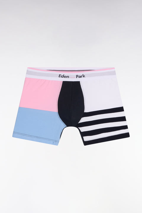 White colorblock cotton jersey boxer shorts - Image 1
