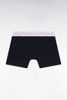 White colorblock cotton jersey boxer shorts