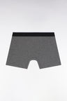 Boxer shorts in dark grey cotton jersey with contrasting stripes