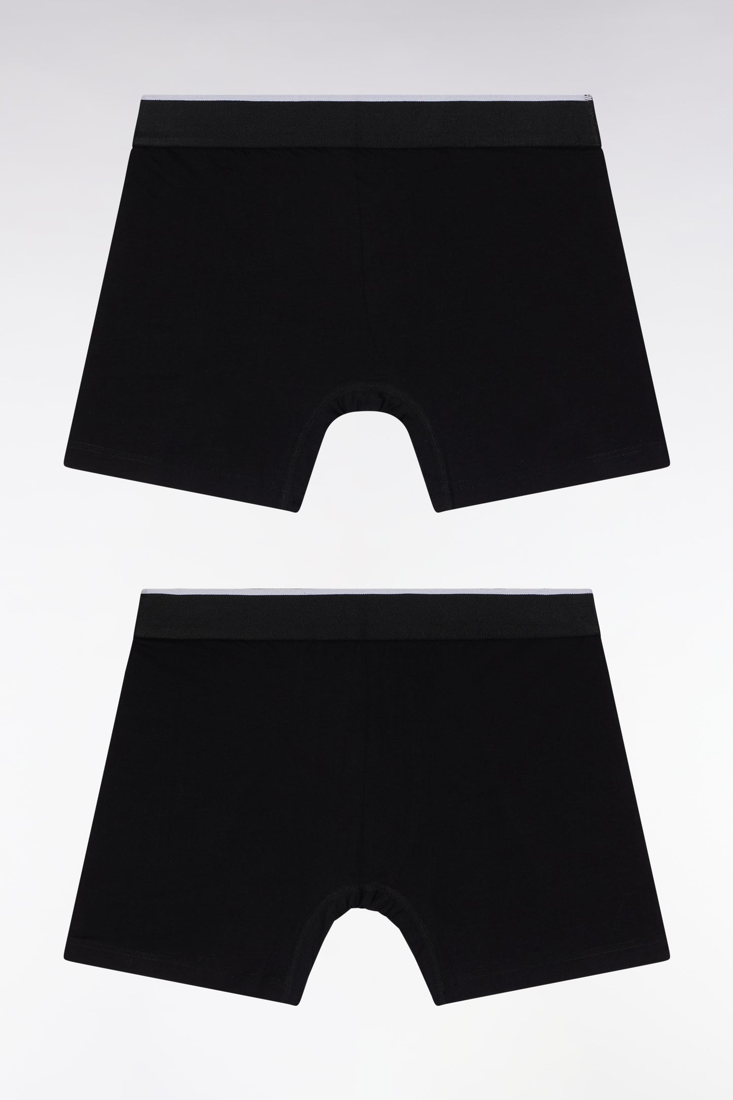 Set of two dark grey colorblock stretch cotton jersey boxer shorts