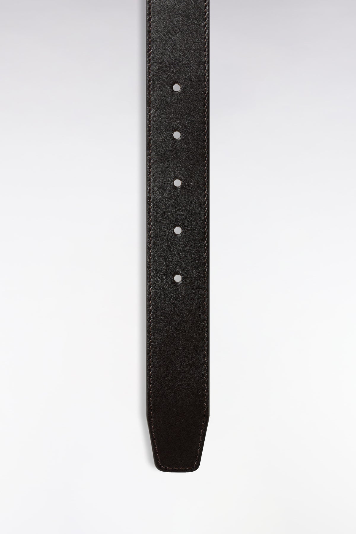 Ceinture en cuir lisse marron