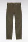 Regular fit light khaki corduroy wrinkle-free chino pants