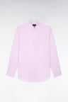 Plain pink cotton straight cut shirt