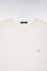 Short-sleeved t-shirt in ecru stretch modal loose fit