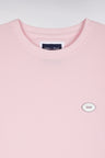Short-sleeved pink straight-cut t-shirt