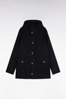 Black buttoned parka