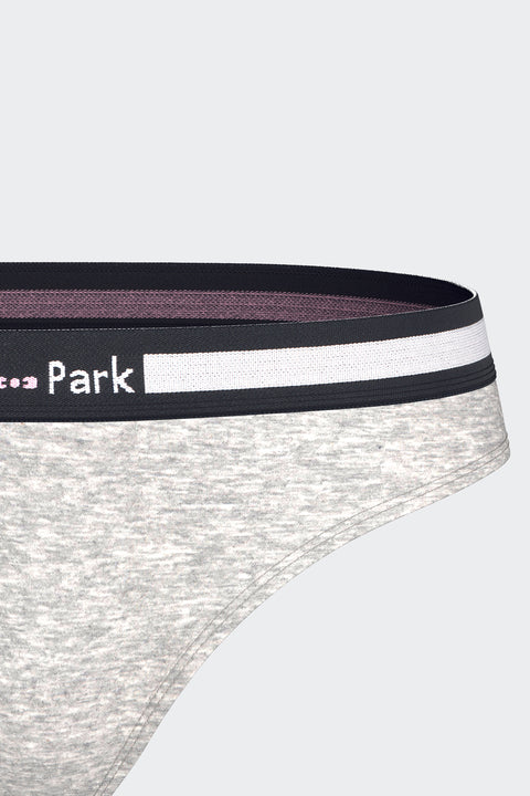 Plain gray stretch cotton tanga - Image 3