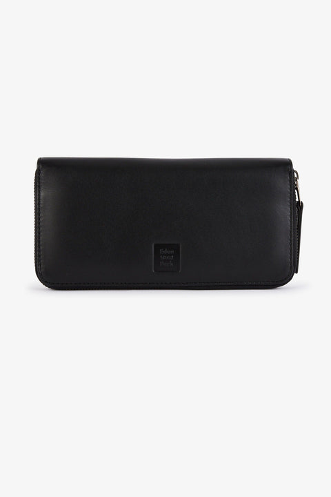 Black rectangular leather wallet - Image 1