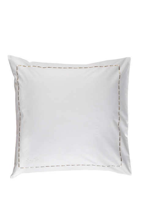 2 square pillowcases white and beige - Décrochons la lune - Image 2