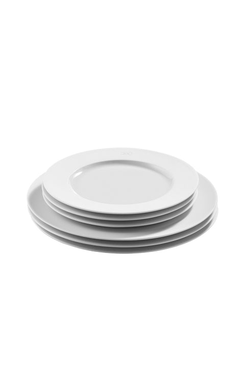 Set of 6 White Limoges porcelain dessert plates - Image 1