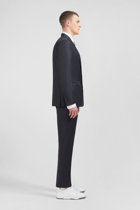 Fitted suit in dark grey wool - Image 3