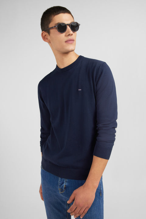 Crew navy blue cotton jumper - Image 1