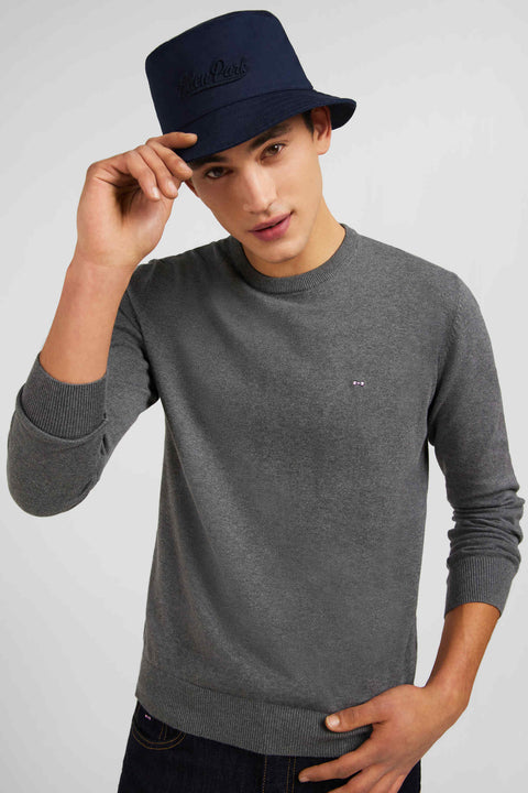 Crew grey cotton jumper - Image 1