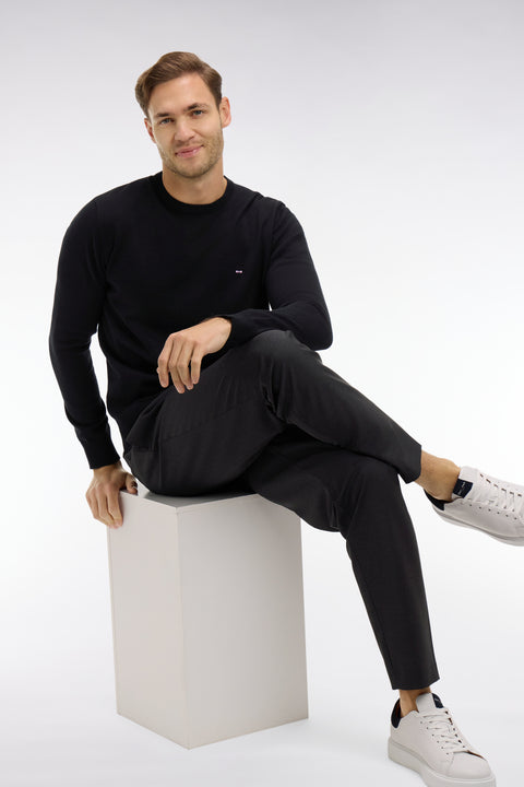 Crew black cotton jumper - Image 1