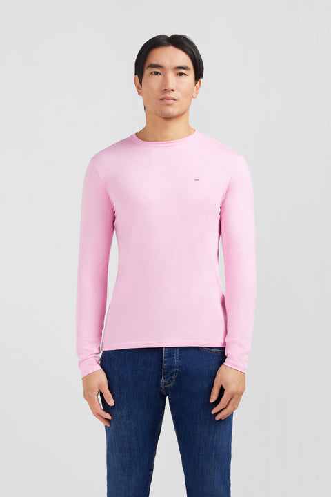 Long sleeved pink cotton t-shirt - Image 1