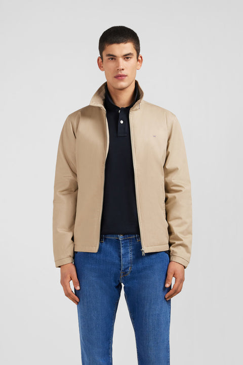 Beige jacket in cotton gabardine - Image 1