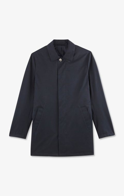 Plain navy raincoat - Image 2