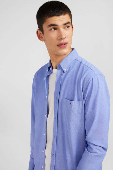 Blue pinpoint cotton shirt - Image 1