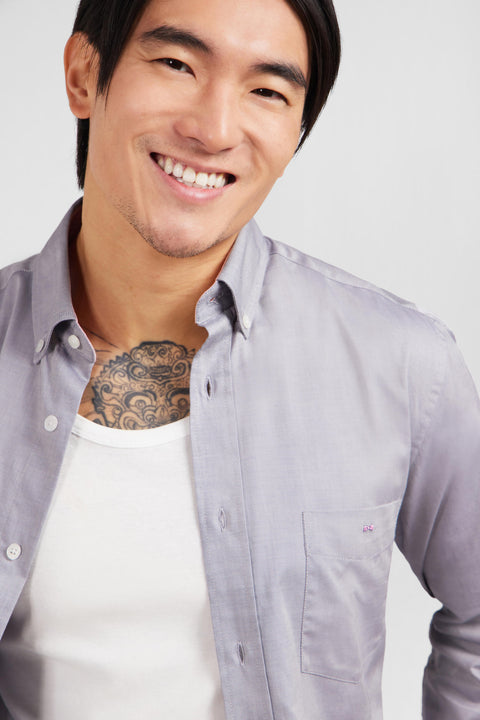 Light grey cotton shirt - Image 1