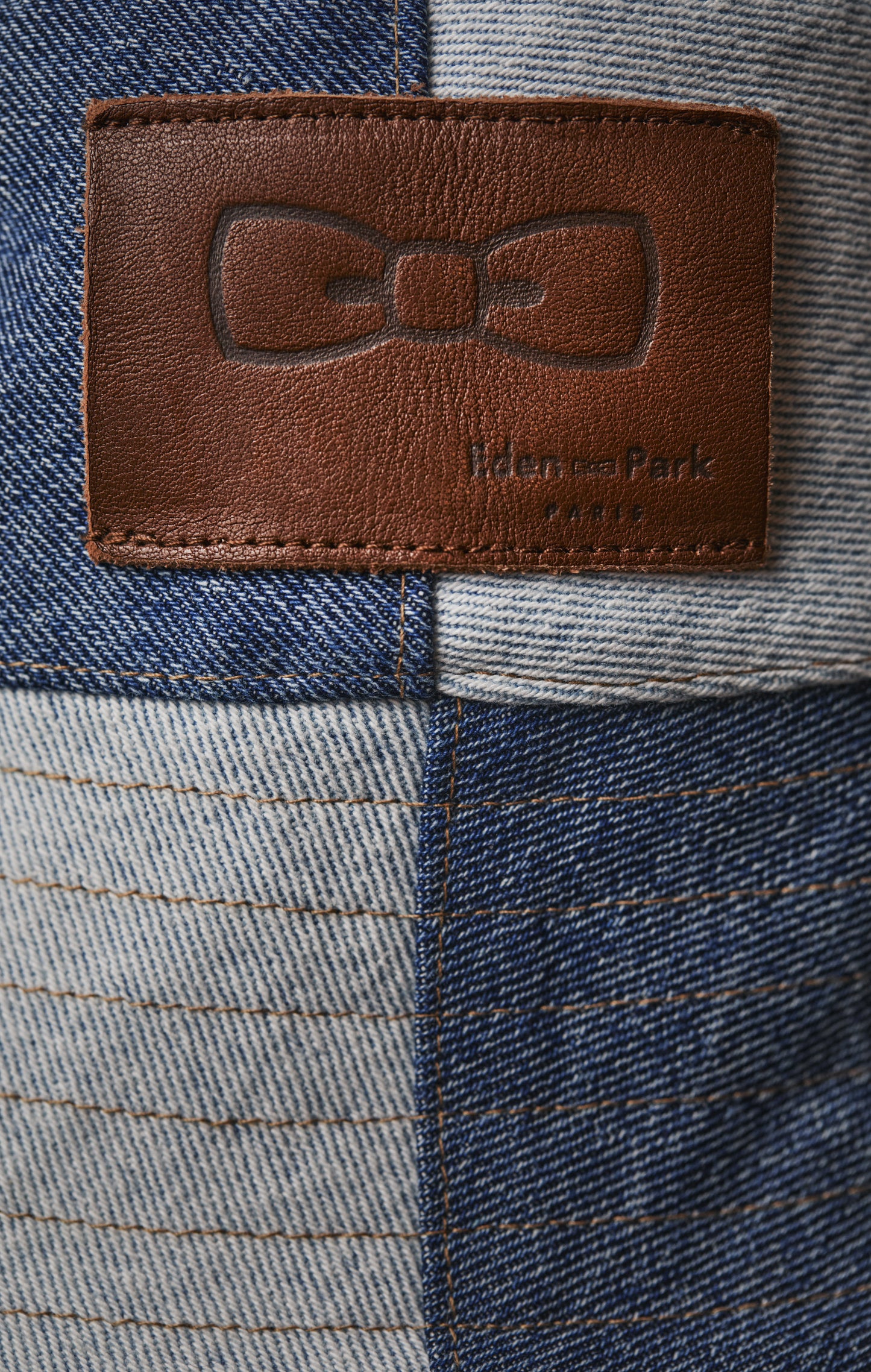 Pap'Atelier upcycled denim patchwork bob