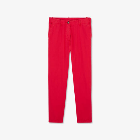 Pink cotton poplin trousers - Image 2